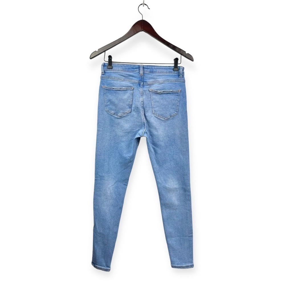 Primark Blue High Waisted Skinny Stretch Jeans Size 8 - Picture 3 of 6